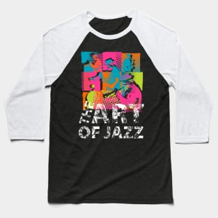 Modern Art Jazz Theme Baseball T-Shirt